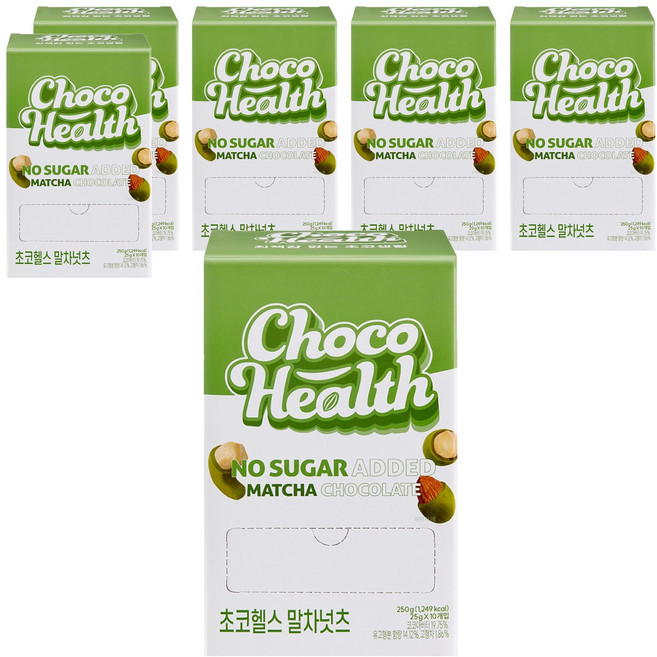 초코헬스 말차넛츠 초코볼 10p, 250g, 6개
