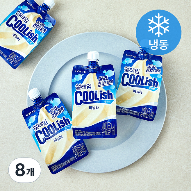 롯데웰푸드 설레임 쿨리쉬 바닐라 (냉동), 8개, 1개입, 160ml