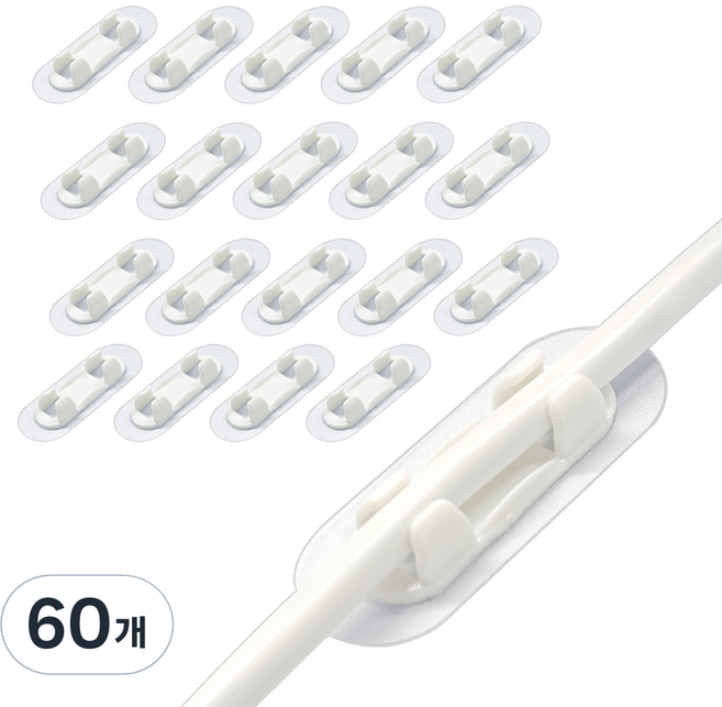 쥬롬 케이블 선정리 클립, 60개, 화이트