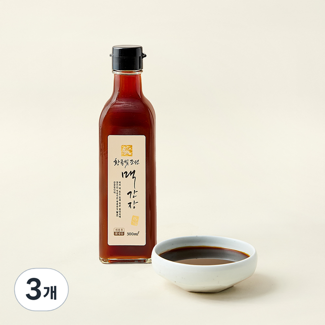 영농조합법인한국맥꾸룸 전통식품 인증 황금빛 조선 맥간장, 300ml, 3개