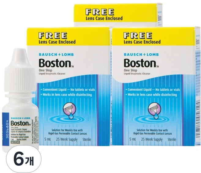 보스톤 바슈롬 원스텝 리퀴드 엔자임 단백질 제거제, 5ml, 6개 - 쿠팡