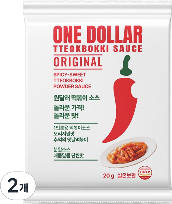 미쓰리 원달러 떡볶이 소스, 20g, 2개