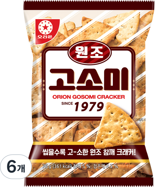오리온 1979 고소미 크래커, 76g, 6개