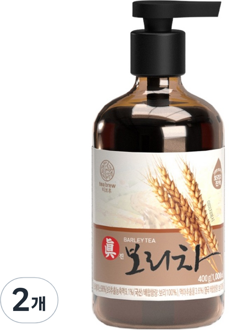 맥널티 티브루 보리차 진액, 2개, 400g