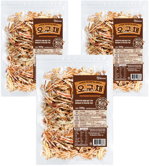 Heyami 麥飯石烤魷魚絲, 300g, 3個