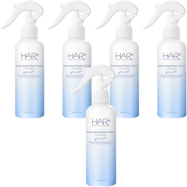 헤어플러스 단백질 본드 모이스트 수분 워터 헤어 에센스, 200ml, 5개