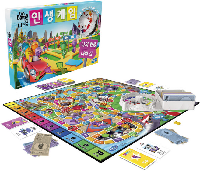 해즈브로 보드게임 인생게임 한글판, 1개, 혼합 색상