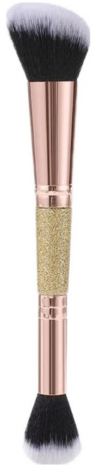 딥톡 메이크업 사선 양면 브러쉬 DT0631, 1개, 사선 골드