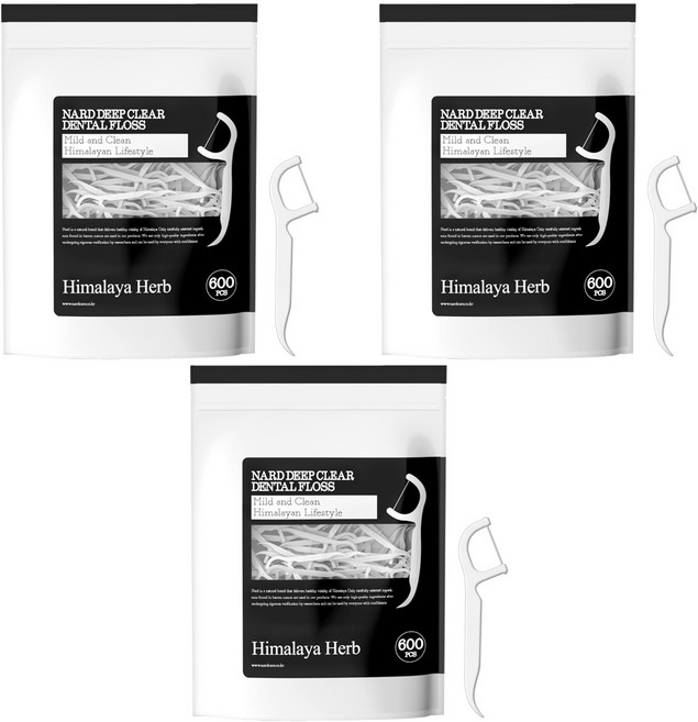 나드 딥클리어 덴탈 치실, 600개입, 3개