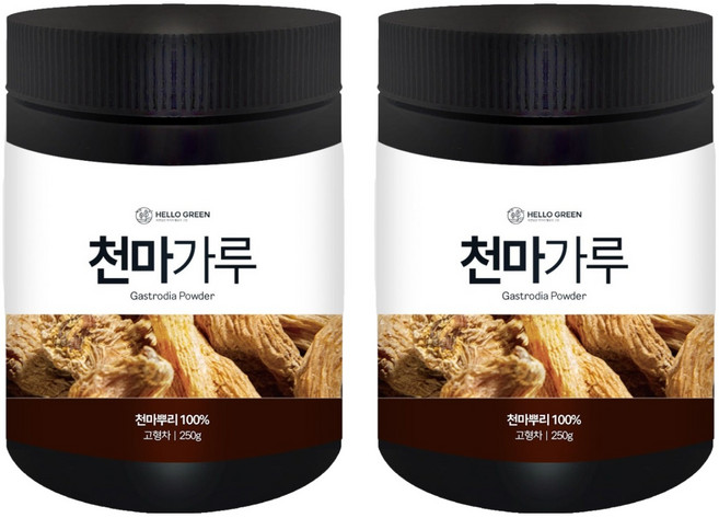 헬로우그린 국내산 프리미엄 분말 천마가루, 250g, 2개