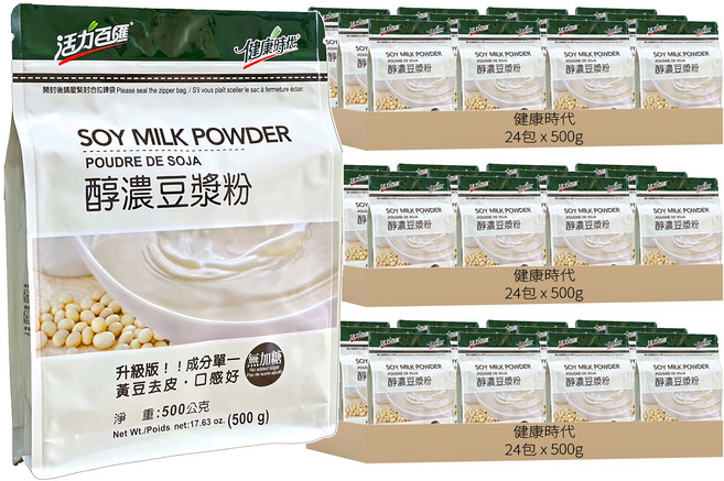 健康時代 醇濃豆漿粉, 500g, 72包