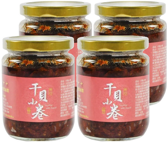 東和食品 How Mama 干貝小卷罐頭, 215g, 4罐