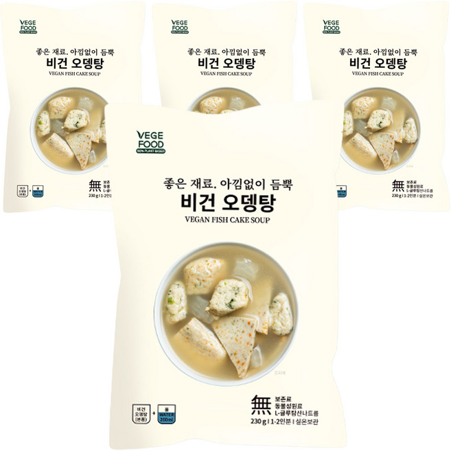 베지푸드 비건 오뎅탕, 230g, 4개