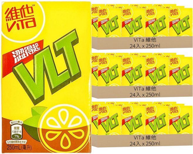 ViTa 維他 檸檬茶飲品, 250ml, 72入