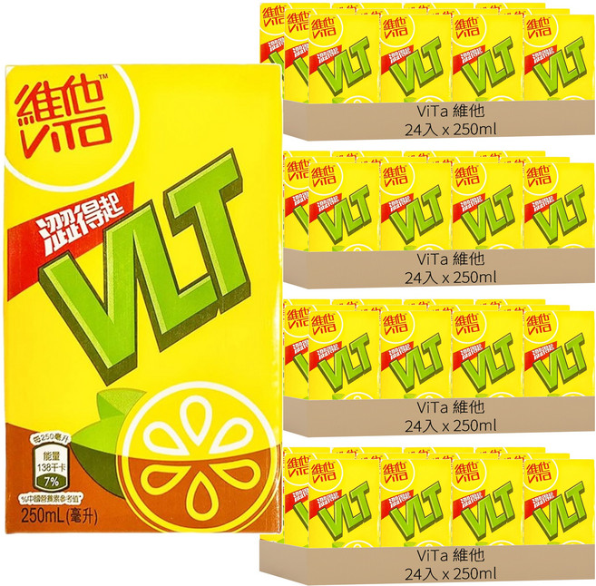 ViTa 維他 檸檬茶飲品, 250ml, 96入