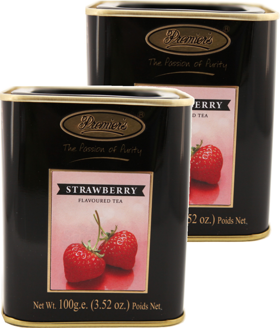 프리미어스티 스퀘어캐디 스트로베리 홍차, 100g, 2개, 1개입