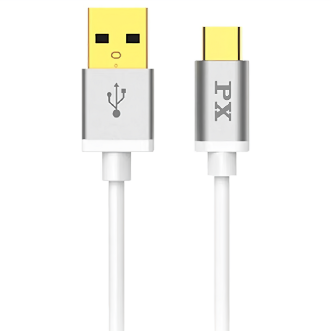PX 大通 USB 2.0 C-A 高速充電傳輸線 支援45W 全支援格式 1M, 白色, 1條
