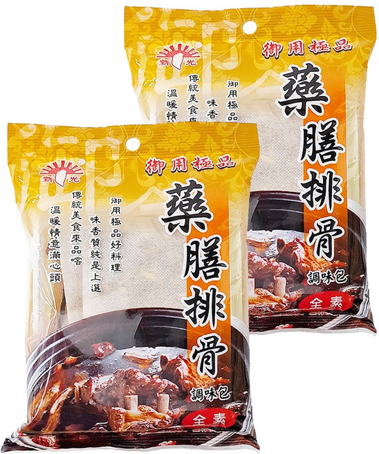 新光洋菜 藥膳排骨調味包 精選當歸、川芎、白芍、青芪、紅棗、熟地、肉桂, 60g, 2包