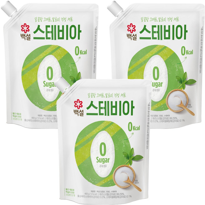 백설 스테비아, 400g, 3개