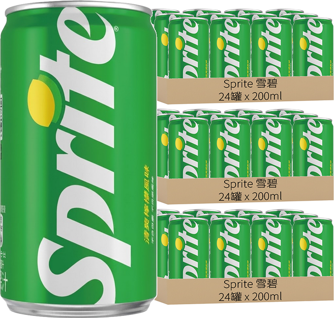 Sprite 雪碧 迷你罐 Original, 200ml, 72罐