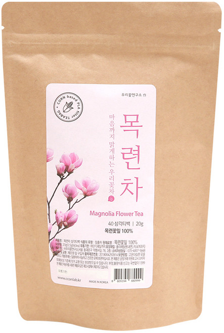 우리꽃연구소 목련차 삼각티백, 500mg, 40개입, 1개