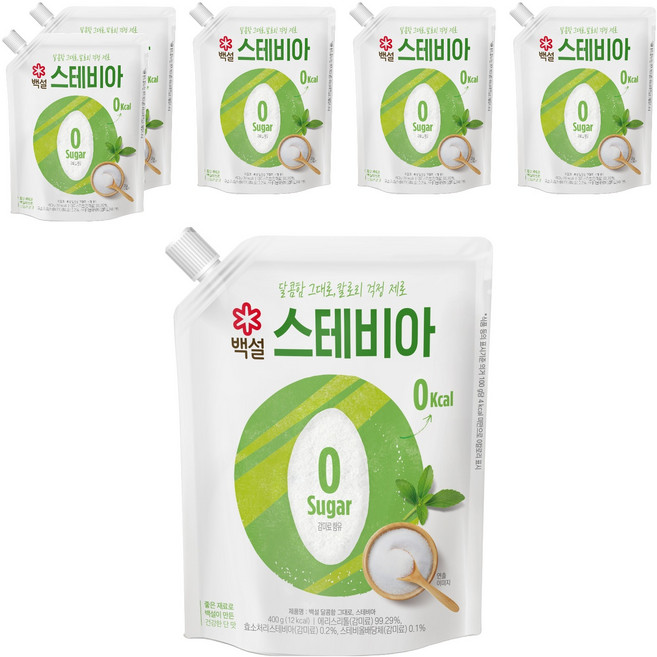백설 스테비아, 400g, 6개