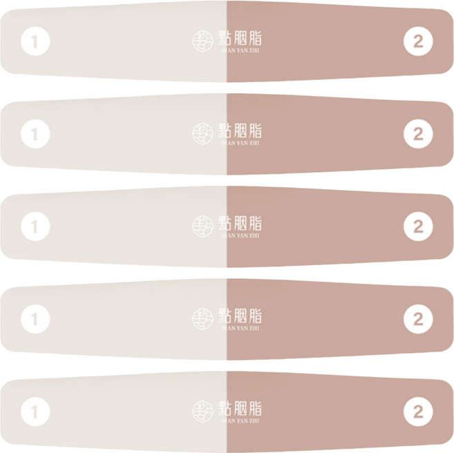 點胭脂 四步驟專業磨砂棒, 紅色, 5個