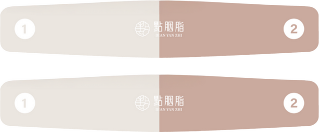 點胭脂 四步驟專業磨砂棒, 紅色, 2個
