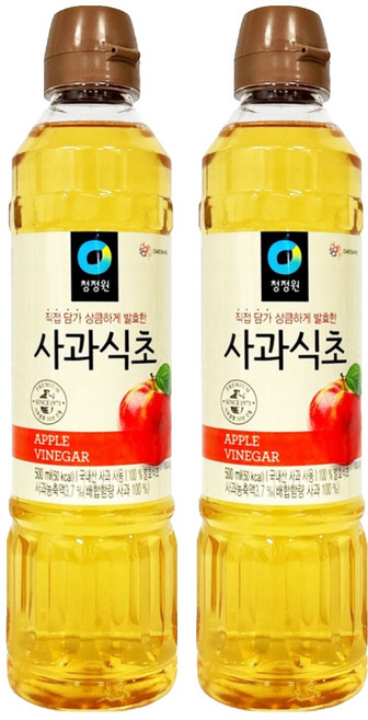 清淨園 韓國蘋果醋 料理用 500ml, 2瓶