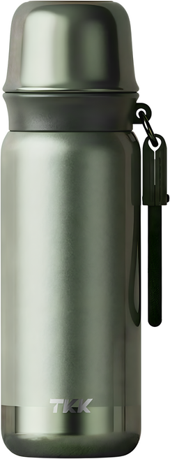 TKK 悅途附杯保溫瓶 316不鏽鋼, 螢石綠, 1個, 500ml
