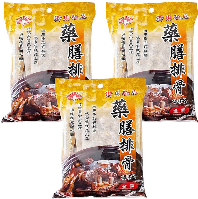 新光洋菜 藥膳排骨調味包 精選當歸、川芎、白芍、青芪、紅棗、熟地、肉桂, 60g, 3包
