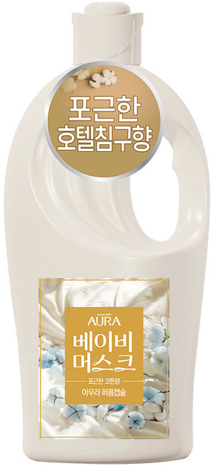 아우라 퍼퓸캡슐 섬유유연제 베이비머스크 본품, 1L, 1개