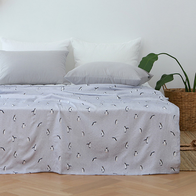 타카타카 애니멀 인견 여름 홑이불, 젠틀핑핑(그레이)