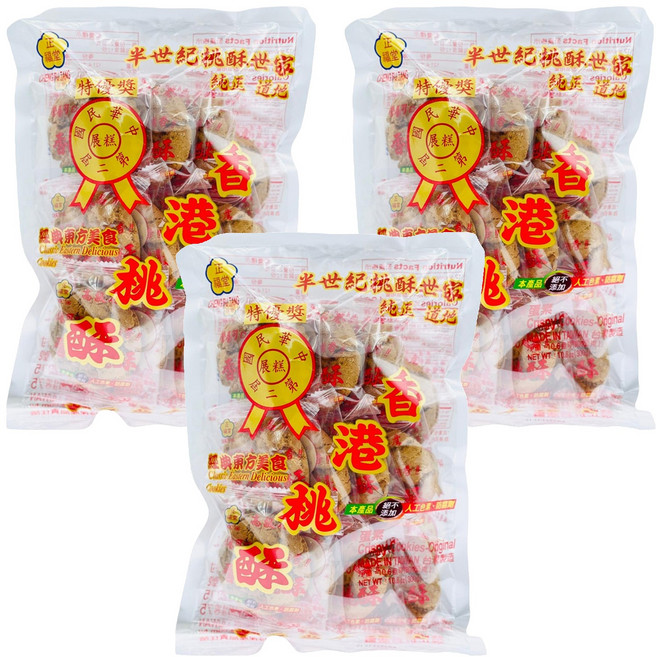 正福堂 香港桃酥 酥脆口感 獨立包裝, 300g, 3袋