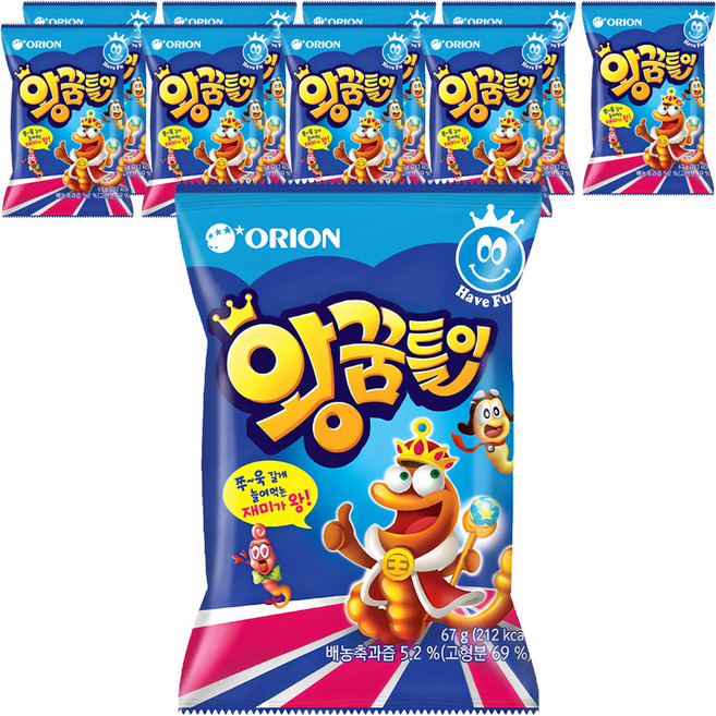 오리온 왕꿈틀이 젤리, 67g, 10개