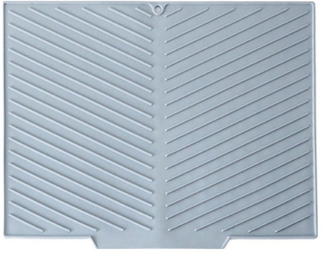 카모메키친 물빠짐 실리콘 건조매트, 1개, 블루, 1단