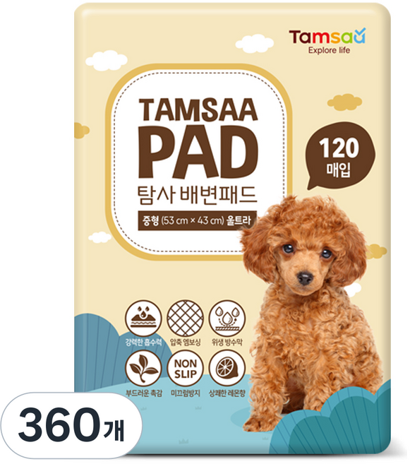 탐사 배변패드 울트라, 1개입, 360개