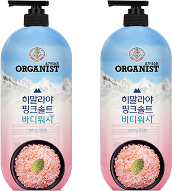 히말라야핑크솔트 풍성한 거품 산뜻한 바디워시 민트향, 900ml, 2개