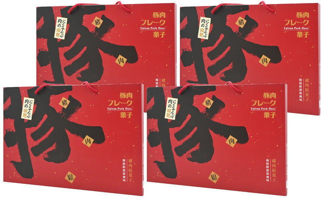金合麥 豚肉鬆菓子禮盒, 225g, 4盒