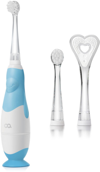 오아 클린이펭귄 유아 음파 전동칫솔, OOT-006, 블루, 1개