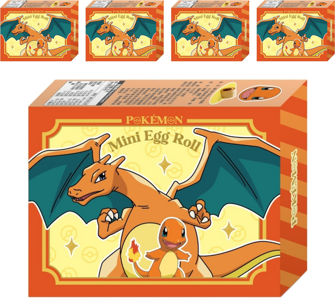PoKeMoN 寶可夢 原味mini蛋捲 小火龍&噴火龍 SC-092, 30g, 5個