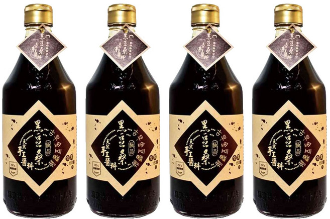 黑豆桑 天然極品古早金豆醬油, 550ml, 4瓶