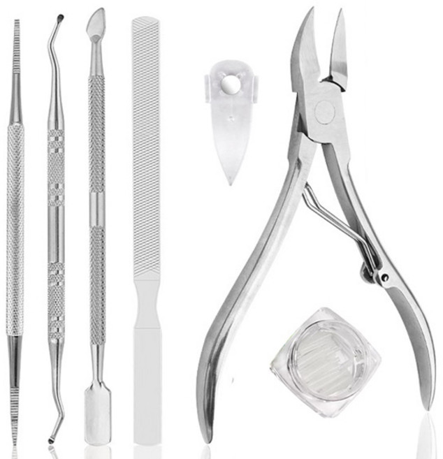 퍼니네일 발톱 관리 7종 세트, 혼합색상, 1세트