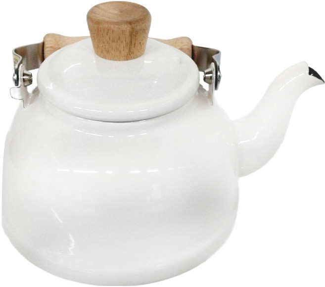 FUJIHORO 琺瑯煮水壺 1.6L 白色, 1個