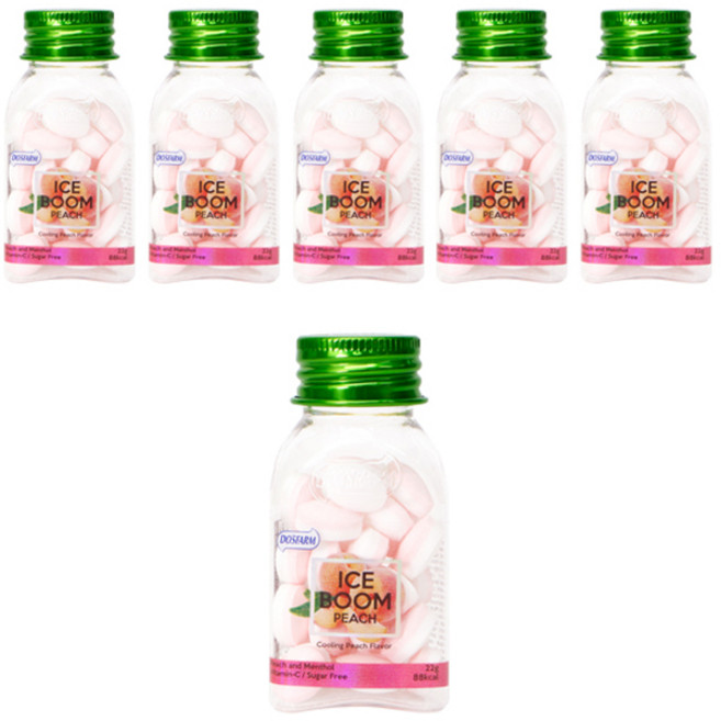 아이스붐 복숭아향 캔디, 22g, 6개