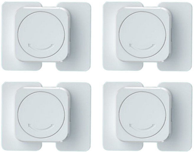 온트리 유아용 고급형 서랍잠금장치 일자형, 화이트, 4개