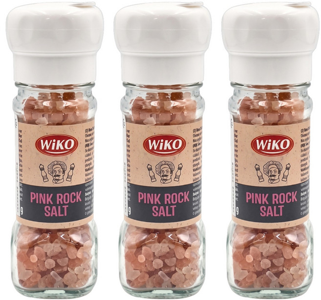 Wiko 玫瑰鹽研磨罐, 95g, 3瓶
