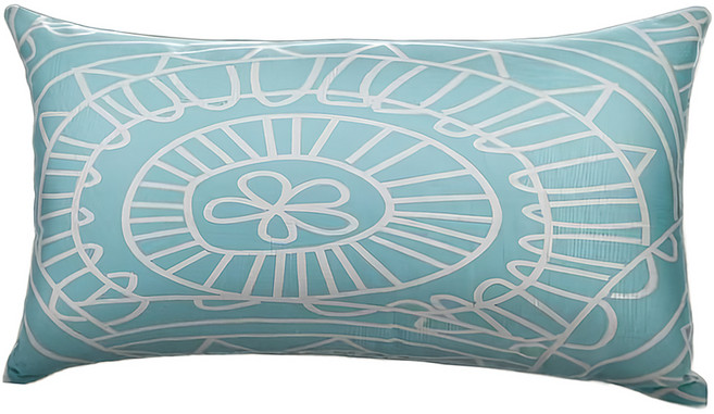 台灣 Life plus 北歐簡約 棉麻舒適長型抱枕 腰靠枕, 圖騰綠