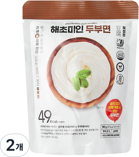 해초미인 두부면, 2개, 180g