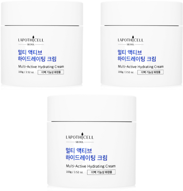 라포티셀 멀티 액티브 하이드레이팅 크림, 100g, 3개